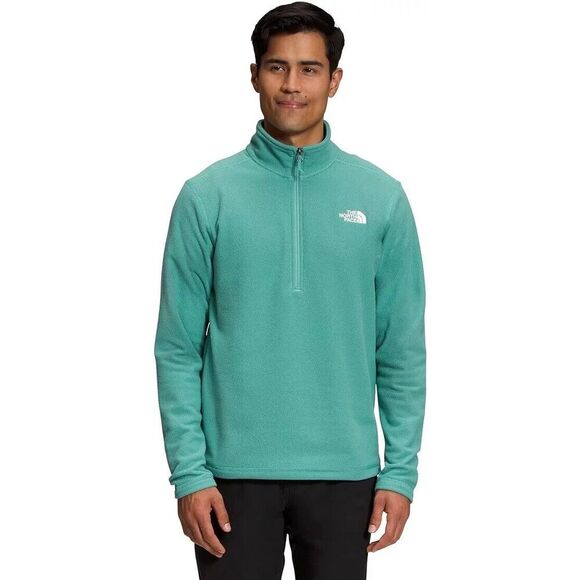 The North Face NF0A3YR16 Sweatshirt Men Wasabi Textured Cap Rock 1/4 Zip CLO1081 - Picture 1 of 9